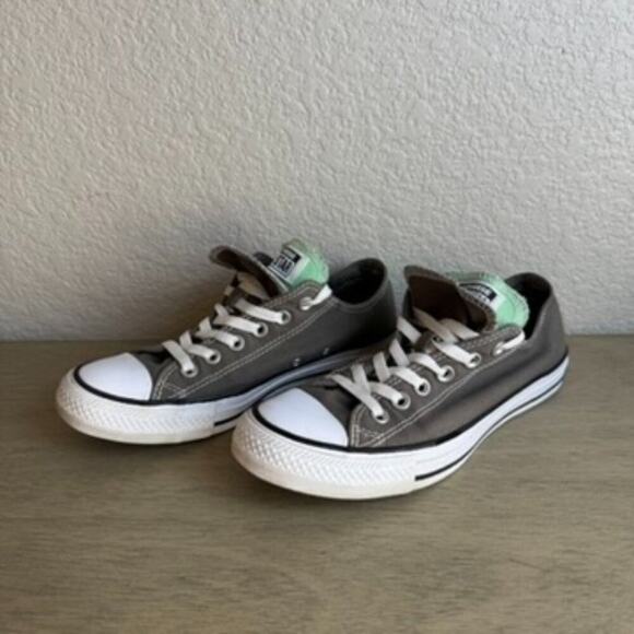 Converse All Star Chuck Taylor Double Tongues Low Top Sneakers - Gray Tourquoise - Picture 1 of 5